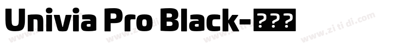Univia Pro Black字体转换